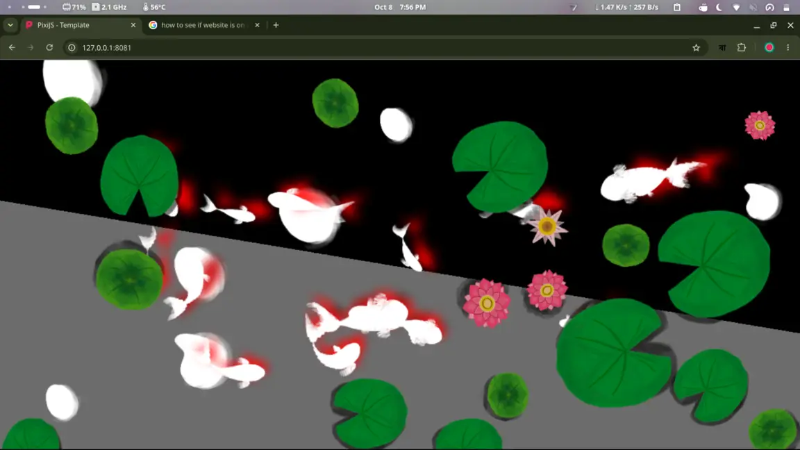Screenshot of browser showing the debugging
method